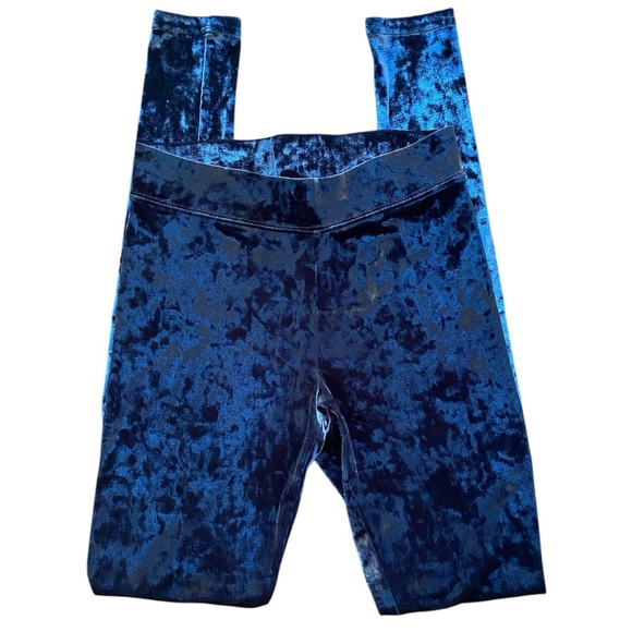 AE Black crushed Velvet Leggings - Picture 1 of 7